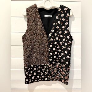 VINTAGE – Sleeveless Mixed Floral Patchwork Top (Approx. Size L)